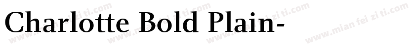 Charlotte Bold Plain字体转换